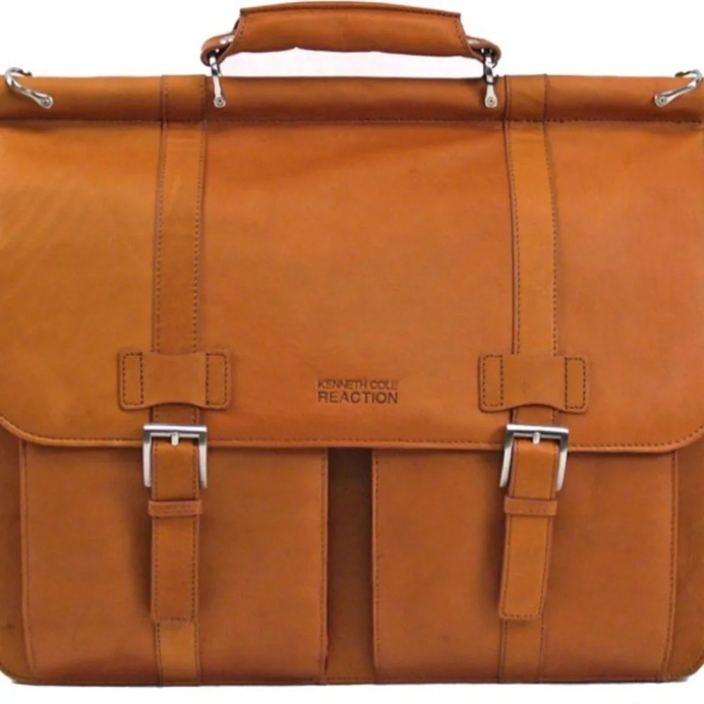 Kenneth Cole Reaction Mind Your Own Business Colombian Leather Laptop Bag